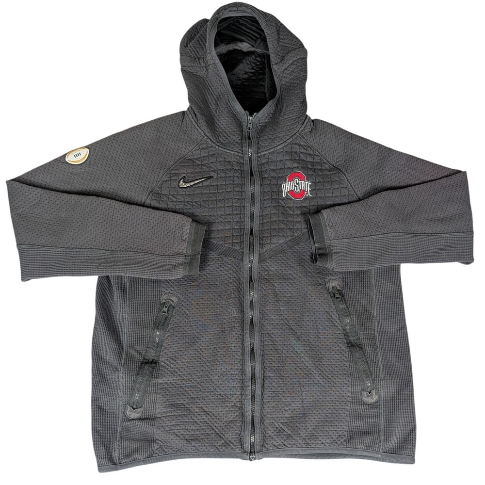 Nike Tech Pack Ohio State Buckeyes Full Zip Hoodie Gray Jacket NCAA